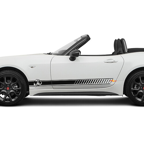 Zijstreep Abarth Racing Stripe Decal Graphics Sticker voor Fiat 124 Spider Abarth
 1