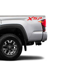 Set van XSP zijtruck vinyl stickers decal voor Toyota Tacoma
 2