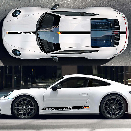 Carrera 4S Stijl Strepen Volledige Kit Vinyl Decal voor Porsche 911