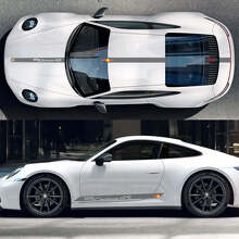 Carrera 4S Stijl Strepen Volledige Kit Vinyl Decal voor Porsche 911_2