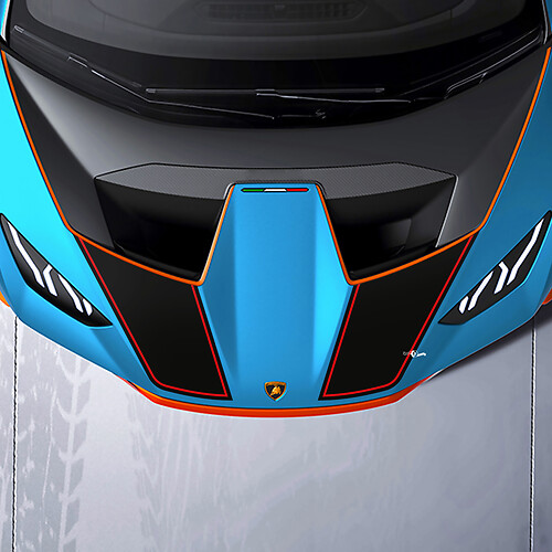 Motorkap Racestrepen Vinyl Decal Sticker Graphics voor Lamborghini STO
 1