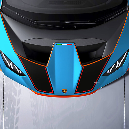 Motorkap Racestrepen Vinyl Decal Sticker Graphics voor Lamborghini STO
