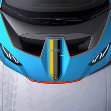 Motorkap Race Strepen Driekleurige Frame Vinyl Decal Sticker Graphics voor Lamborghini STO 3