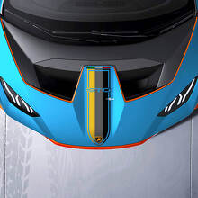 Motorkap Racestrepen Driekleurige Vinyl Decal Sticker Graphics voor Lamborghini STO 2
 3