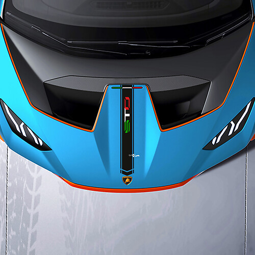 Motorkap Centrale Racestreep STO Vinyl Decal Sticker Graphics voor Lamborghini STO
