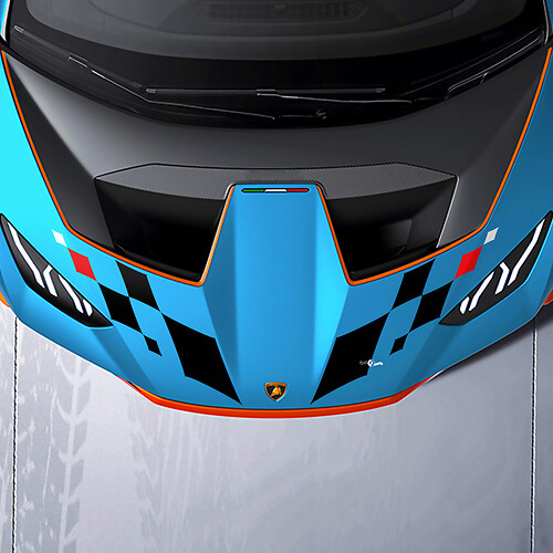 Motorkap Centraal STO Logo Vinyl Sticker Grafische voor Lamborghini STO
 1