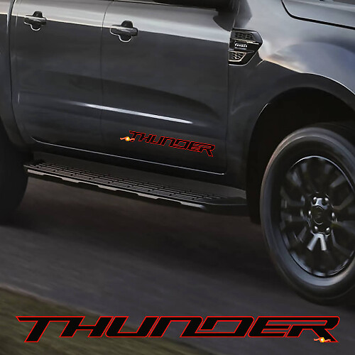 Zijdeurstickers voor Ford Ranger THUNDER
