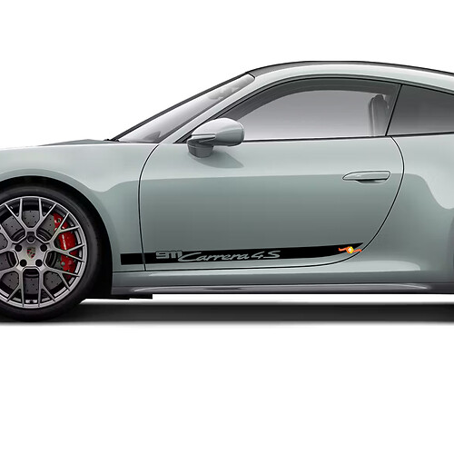 Zijkits grafische sticker voor Porsche 911 Carrera 4S
