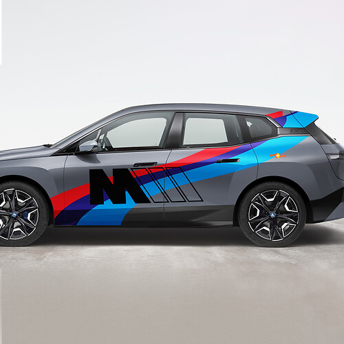 Zij iX M Racing Vinyl Decal Sticker Kit voor BMW iX
