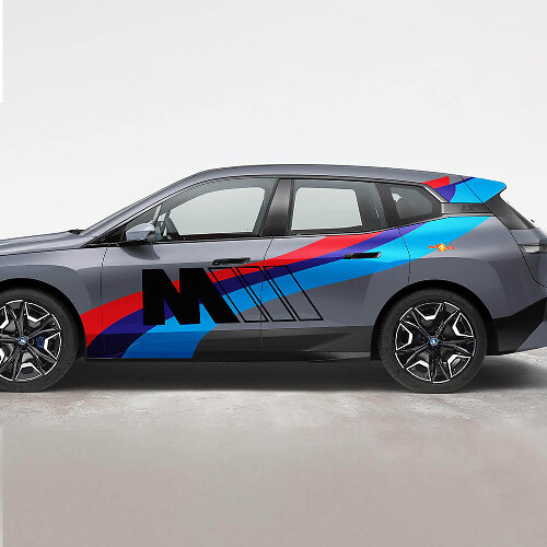 Zij iX M Racing Vinyl Decal Sticker Kit voor BMW iX
