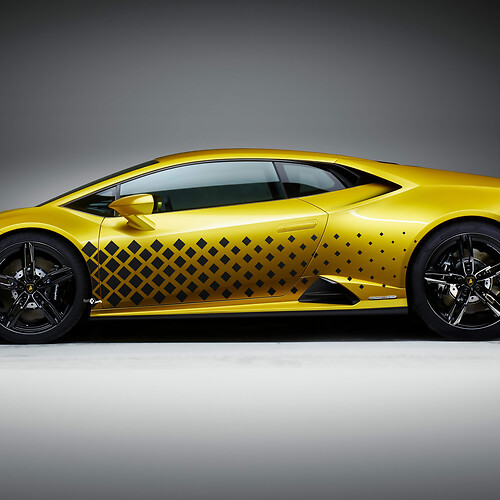 Zijdelingse Diamant Ruit Race Vinyl Sticker Grafische voor Lamborghini Huracan Evo
 1