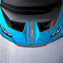 Motorkap Centrale Geruite streep Racing Vinyl Decal Sticker Graphics voor Lamborghini STO
 2