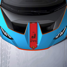 Motorkap Centrale Streep Bull-logo Racing Vinyl Sticker Grafische voor Lamborghini STO
 3