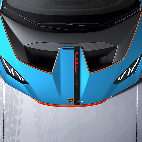 Motorkap Streep Racing Vinyl Sticker Grafische voor Lamborghini STO
