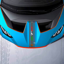 STO-logo Italiaanse vlag stijl streep motorkap vinyl decal sticker voor Lamborghini Huracán_2