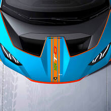 Motorkap Centrale Streep STO-logo Racing Vinyl Decal Sticker Graphics voor Lamborghini STO
 3