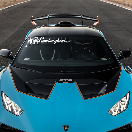 Motorkap Centrale Streep STO logo Racing Vinyl Sticker Grafische voor Lamborghini STO
