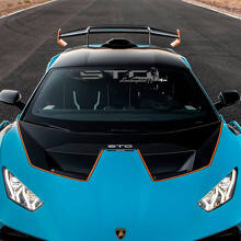 Motorkap Centrale Streep STO logo Racing Vinyl Sticker Grafische voor Lamborghini STO
 2