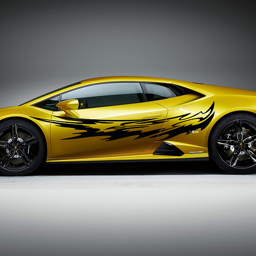 Zijkant Graphics Racing Vinyl Sticker Grafische voor Lamborghini Huracan Evo
 1