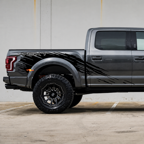 Aangepaste Tekst Zij Bedrand Spatbord Grafische Vinyl Decal Sticker voor Musclecar truck power truck