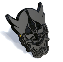 Mask Hannya Japanse Noh Spatbordemblemen Achterklepembleem 3D-embleem
 2