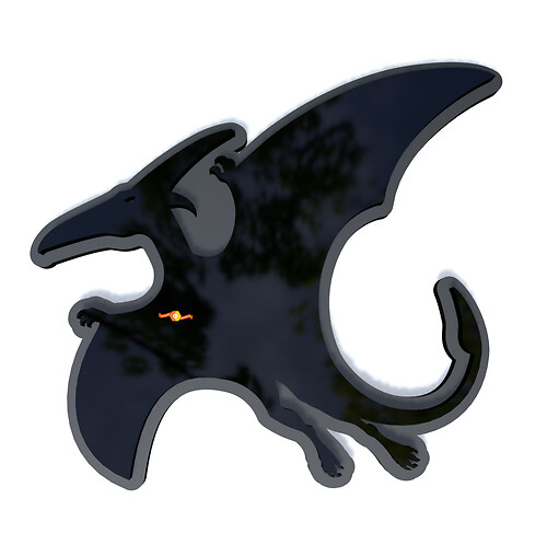 Pterodactylus antiquus Spatbordemblemen Achterklepembleem 3D-embleem
