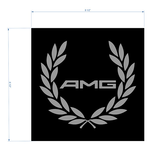 AMG Racing Wreath Decal Sticker logo om de distronic te bedekken voor Mercedes Benz 4matic S63 C63S
 1