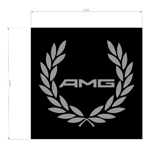 AMG Racing Wreath Decal Sticker logo om de distronic te bedekken voor Mercedes Benz 4matic S63 C63S
