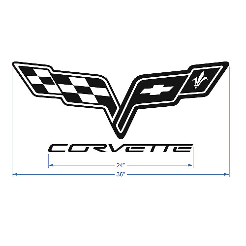 Corvette C6 Motorkap Logo Vinyl Sticker
