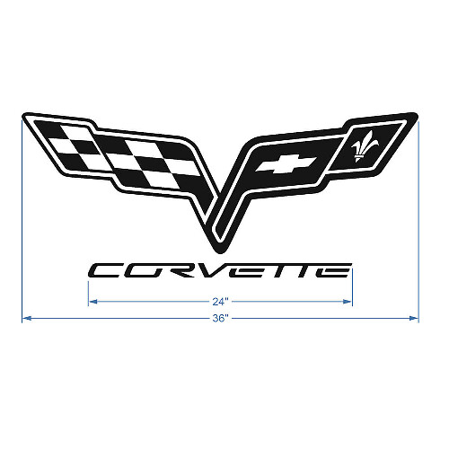 Corvette C6 Motorkap Logo Vinyl Sticker
 1