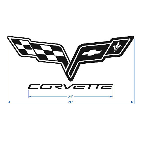 Corvette Logo Motorkap Vinyl Decal Sticker