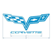 Corvette C6 Motorkap Logo Vinyl Sticker
 3