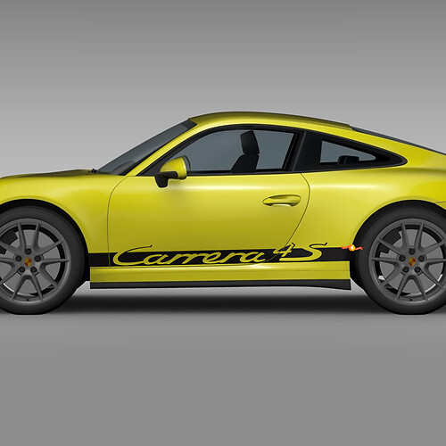 Zij Rocker Panel Racing Stripes Decal Sticker voor Porsche Carrera 4S
