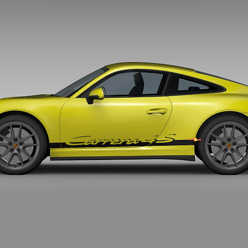 Zijrockerpaneel Racing Strepen Decal Sticker voor Porsche Carrera 4S 2
