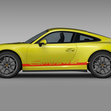 Zijrockerpaneel Racing Strepen Decal Sticker voor Porsche Carrera 4S 2
 2