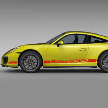 Zijschort Racing Strepen Decal Sticker voor Porsche Carrera 4S 2