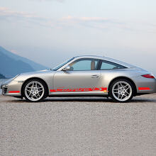 Zijrockerpaneel Racing Stripes Decal Sticker voor Porsche Carrera 4S stijl 3
 3