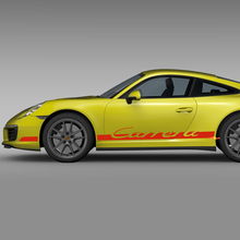 Zijrockerpaneel Racing Strepen Decal Sticker voor Porsche Carrera S
 2