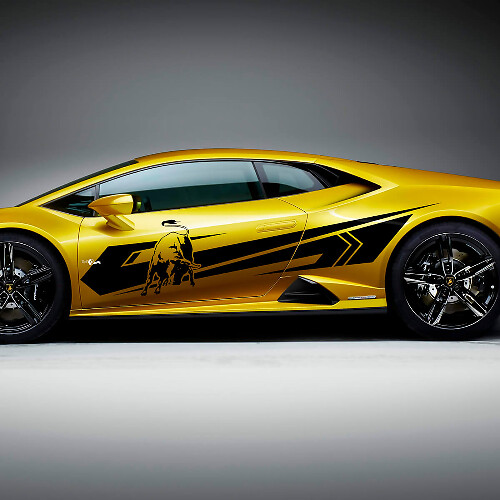Bull Side Stripes Graphics Racing Vinyl Decal Sticker Graphics voor Lamborghini Huracan Evo