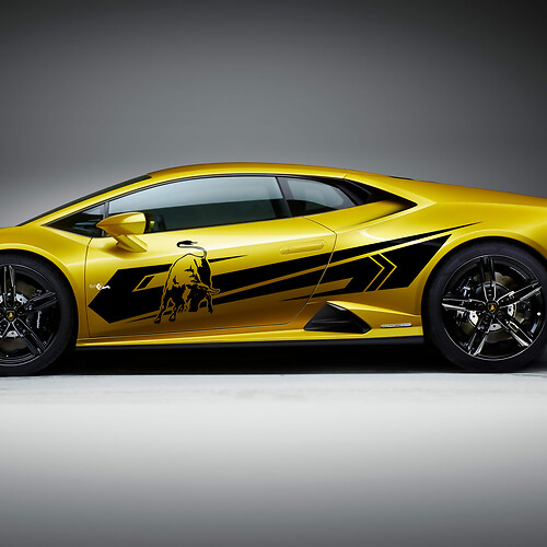 Zijstrepen Graphics Racing Vinyl Decal Sticker Graphics voor Lamborghini Huracan Evo
 1