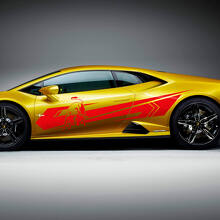 Bull Side Stripes Graphics Racing Vinyl Decal Sticker Graphics voor Lamborghini Huracan Evo 3