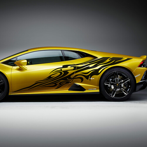 Zijkant Tribal Strepen Grafische Race Vinyl Sticker Grafische voor Lamborghini Huracan Evo
 1