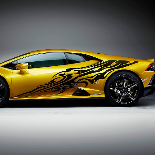Zijkant Tribal Strepen Grafische Race Vinyl Sticker Grafische voor Lamborghini Huracan Evo
