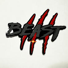 Beest Krabt Klauwen Spatbord Embleem 3D Badge
 3