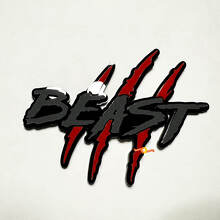 Beast Claw Scratch Spatbord 3D Badge Embleem_4