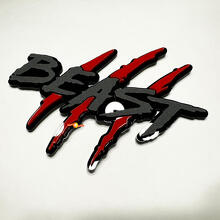 Beast Claw Scratch Spatbord 3D Badge Embleem_5