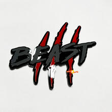 Beast Claw Scratch Spatbord 3D Badge Embleem_8