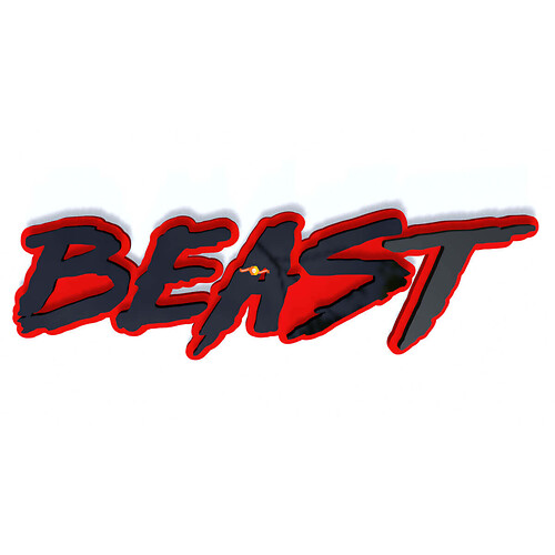 Beast Spatbord Achterklep Embleem 3D Badge
 1