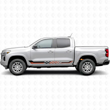 Geruite Racing Deur- & Dorpel Vinyl Strepen voor Chevrolet Colorado 3e Gen 2023-2026_2