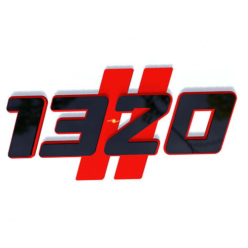 1320 HEMI Hash Spatbordembleem 3D Badge
 1